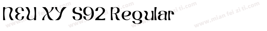 NEU-XY-S92 Regular字体转换